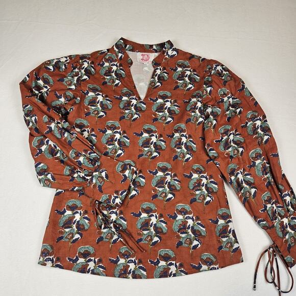 Victoria Dunn Billy Blouse Cinnamon Carnation Top Western Boho Cotton Womens S - Picture 13 of 13